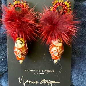 Mignonne Gavigan Russian doll earrings.
